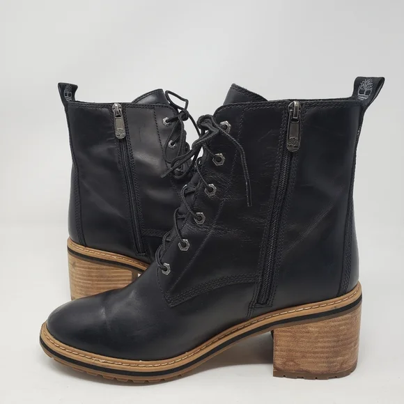 Timberland Women’s Sienna Black Lace-up Boots size 10 - Picture 6 of 8